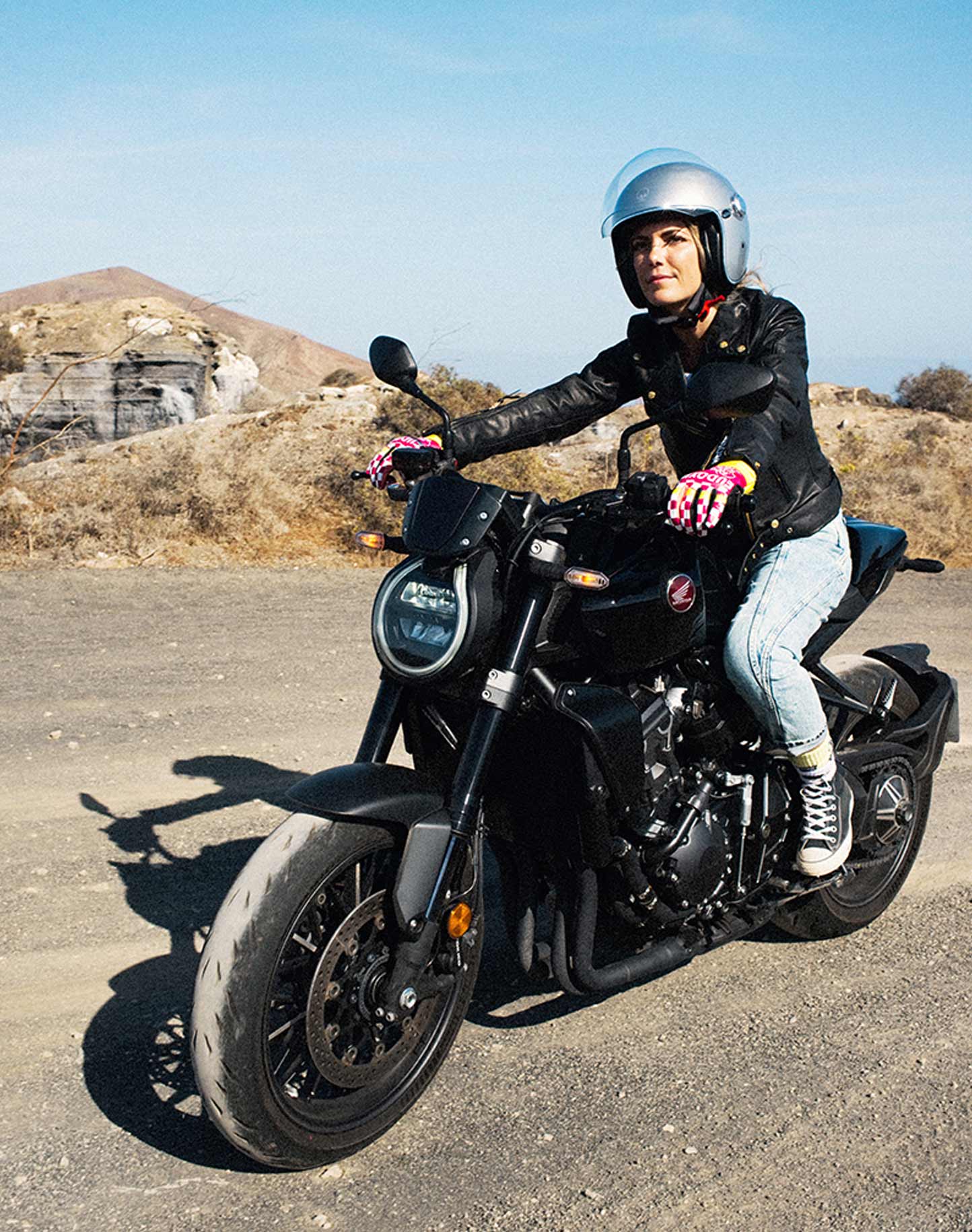 Combinaison moto femme Linda noir - Eudoxie