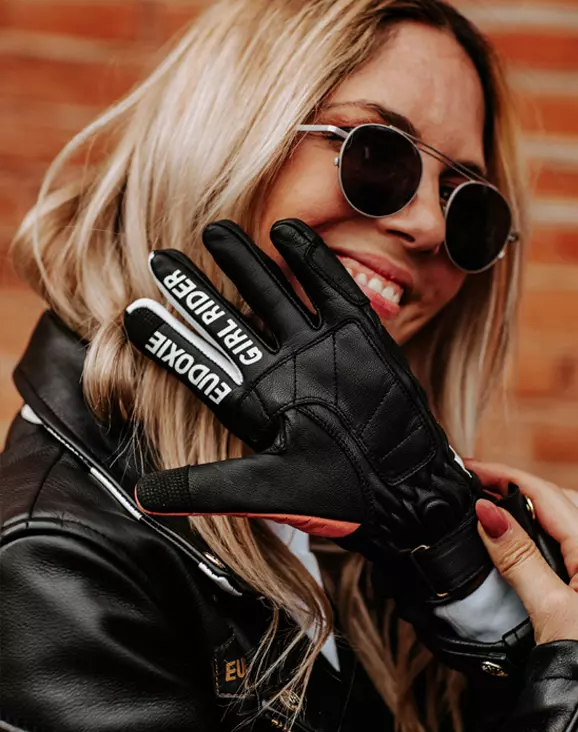 Gants Moto cuir noir Femme - Équipement moto