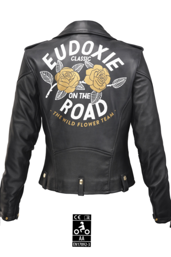 veste moto flower eudoxie