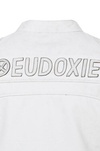 Andy Clear Eudoxie Zoom Damen weiße Motorrad-Lederjacke