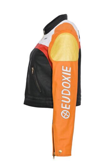 Veste Cuir Moto Femme Andy Sunrise Eudoxie Side