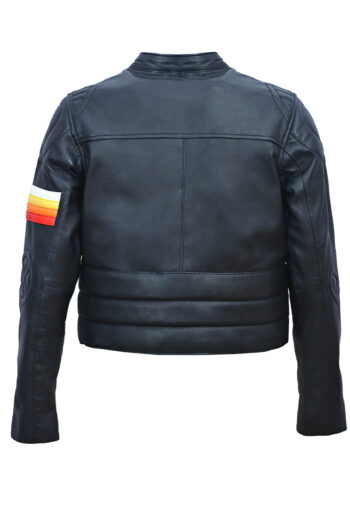 Veste Cuir Moto Femme Mona Sunrise Eudoxie Back