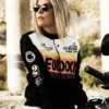 Eudoxie Racing Jacke Nascar Damen Motorrad Gesichtsschutz Fast 1