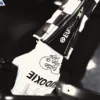 Clear approved motorcycle gloves worn