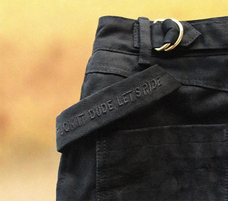 Pantalon Moto Femme Cargo Eudoxie Details